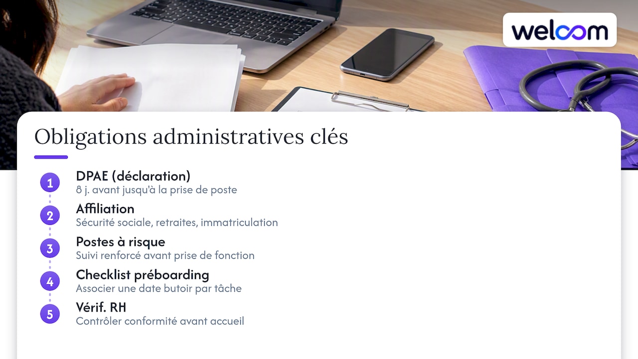 Conformité administrative : déclarations, DPAE et visite médicale